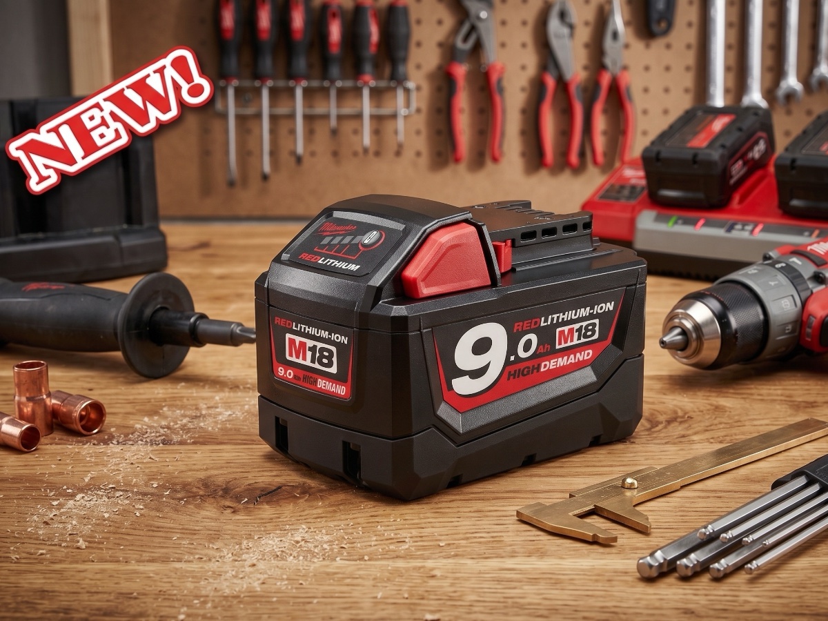 Аккумулятор Milwaukee M18 REDLITHIUM HIGH DEMAND 9.0 Ач — больше времени работы для профессионального инструмента