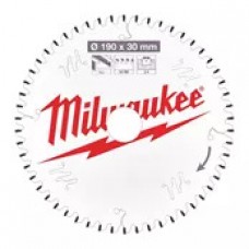 Пильный диск Milwaukee для циркулярной пилы по алюминию190x30x2,4x54 трапецевидный зуб/плоский зуб отрицат. угол