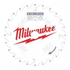 Пильный диск Milwaukee для циркулярной пилы по дереву 235x30x2,4x24 скошенные зубья