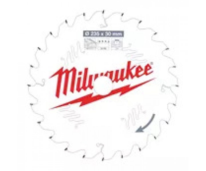Пильный диск Milwaukee для циркулярной пилы по дереву 235x30x2,4x24 скошенные зубья