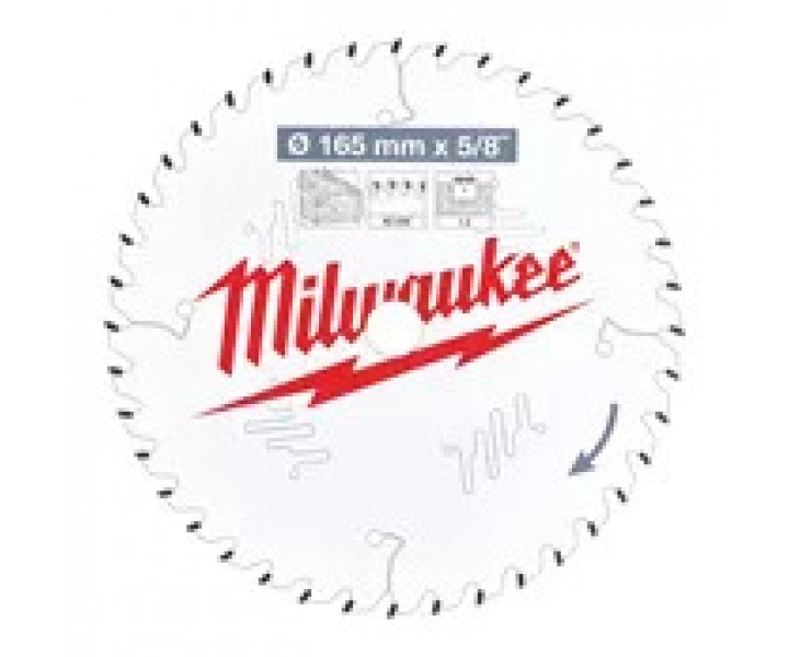 Пильный диск Milwaukee для циркулярной пилы по дереву 165x15.87x1.6x24 скошенные зубья