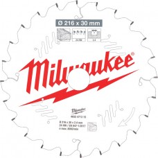 Пильный диск Milwaukee для торцовочной пилы по дереву 216x30x2,4x24