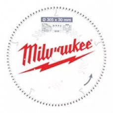 Пильный диск Milwaukee для торцовочной пилы по дереву 305x30x3,0x60 скошенные зубья отрицат. угол