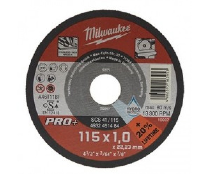 Отрезной диск по металлу Milwaukee E SCS 41 / 115 X 1 X 22.2 мм
