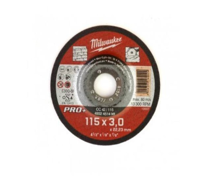 Отрезной диск по бетону Milwaukee CC 42 / 115 X 3 X 22.2 мм