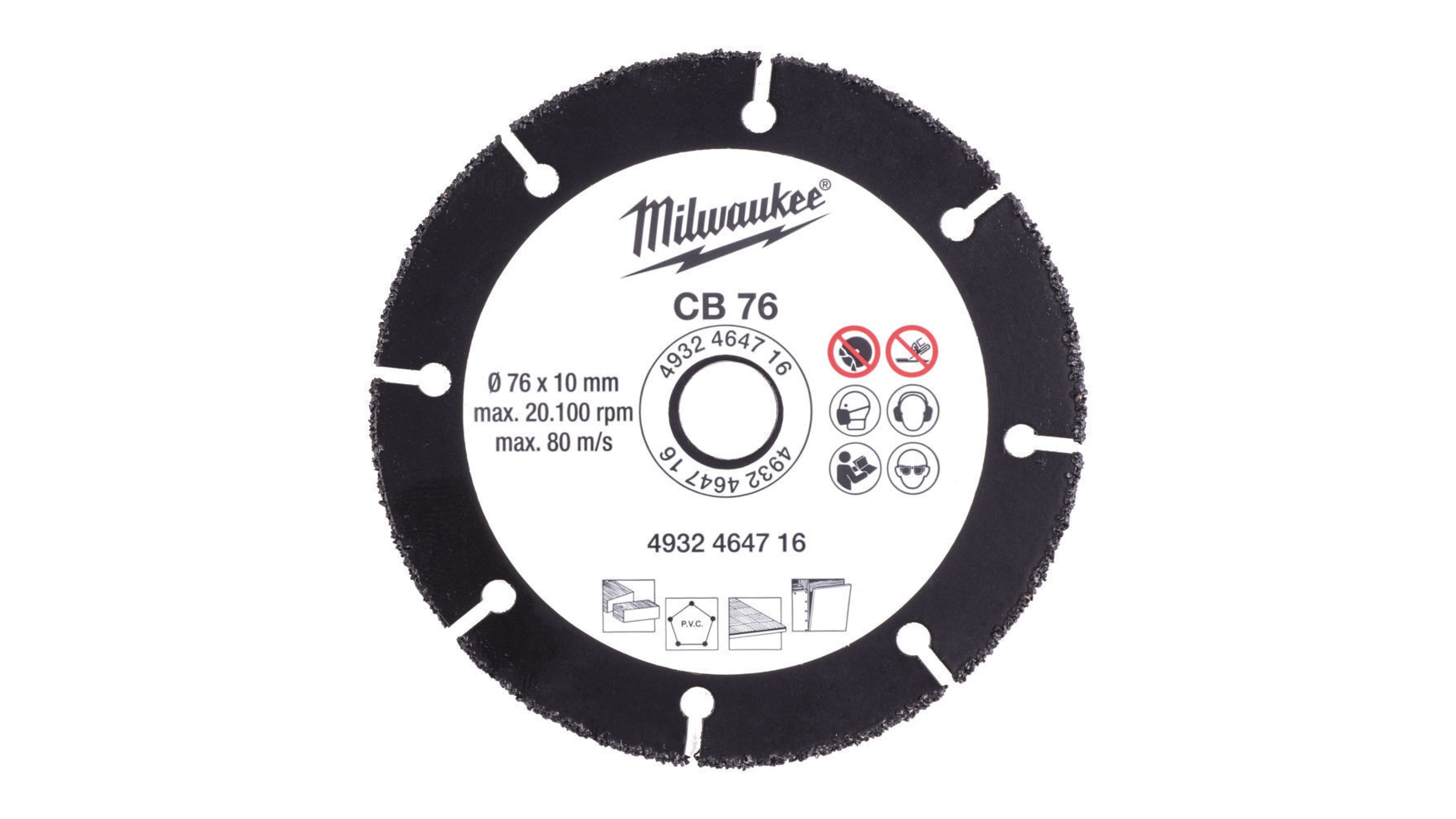 Купить Диск для циркулярных пил по дереву Milwaukee CB 76 X 10 мм по цене  860 р. от производителя