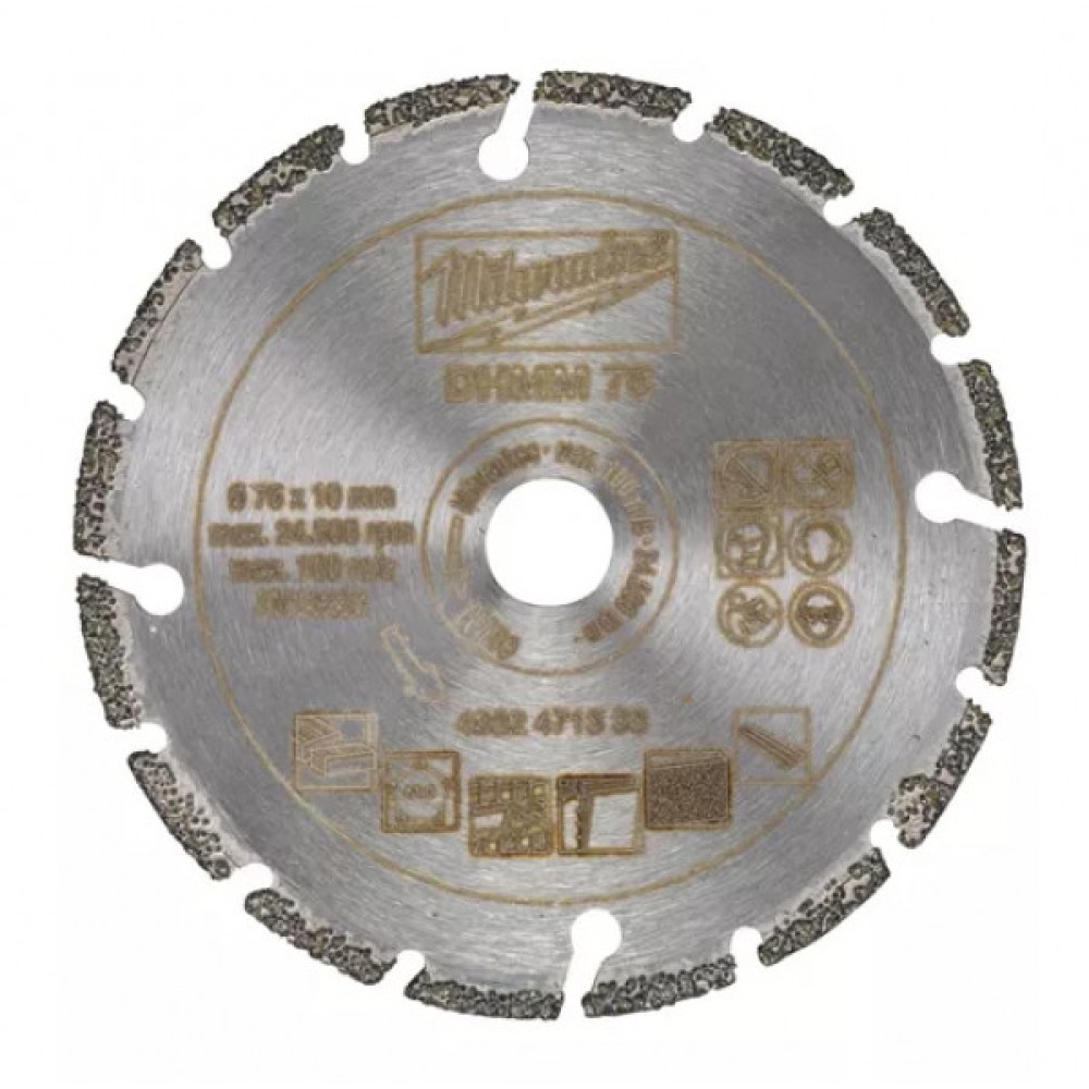 Алмазный диск Milwaukee DHMM 76 мм ДЛЯ M12 FCOT (1шт)