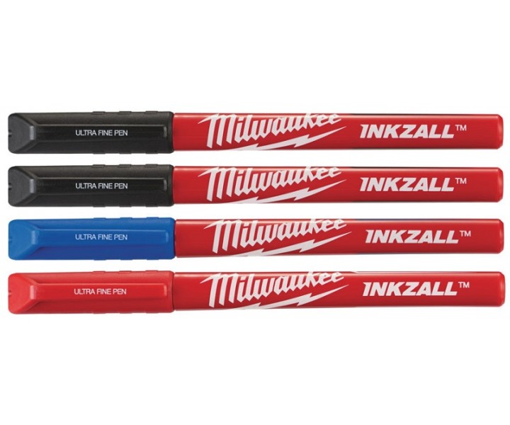 Набор ручек Milwaukee INKZALL Fine Tip (Синий/Красный/Черный) тонких