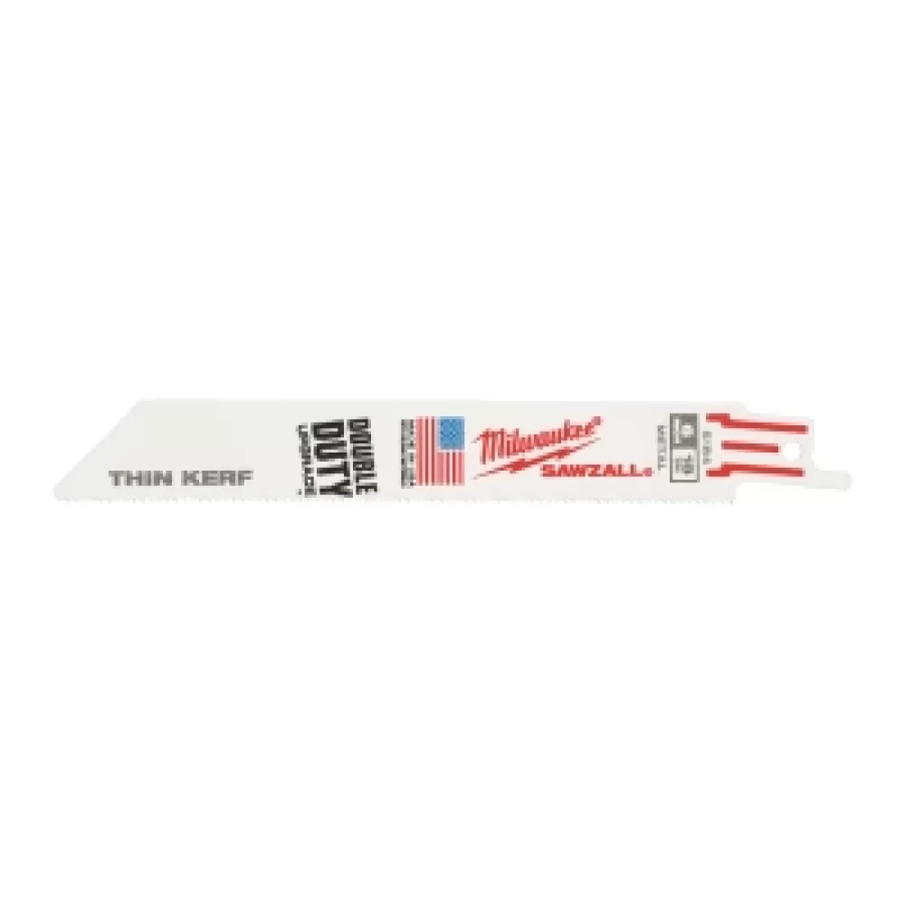 Полотно для сабельной пилы по металлу Milwaukee THIN KERF 150 мм/ шаг зуба 1.4 мм (5 шт) (экоупак.) (замена для 48005184) (Арт. 48475184)