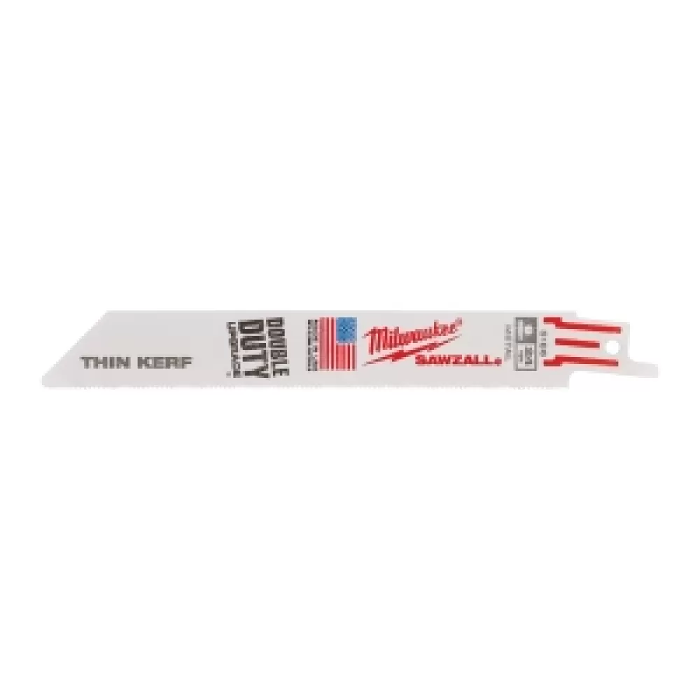 Полотно для сабельной пилы по металлу Milwaukee THIN KERF 150 мм/ шаг зуба 1.0 мм (5 шт) (экоупак.) (замена для 48005186) (Арт. 48475186)