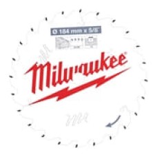 Пильный диск Milwaukee для циркулярной пилы по дереву 184x5/8x1,6x24 скошенные зубья