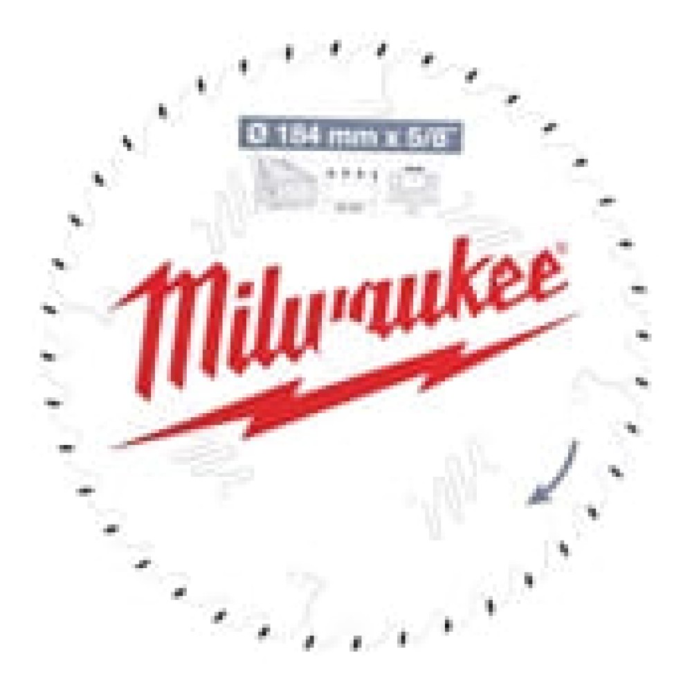 Пильный диск Milwaukee для циркулярной пилы по дереву 184x5/8x2,1x40 скошенные зубья