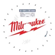 Пильный диск Milwaukee для циркулярной пилы по дереву 184x30x2,1x40 скошенные зубья