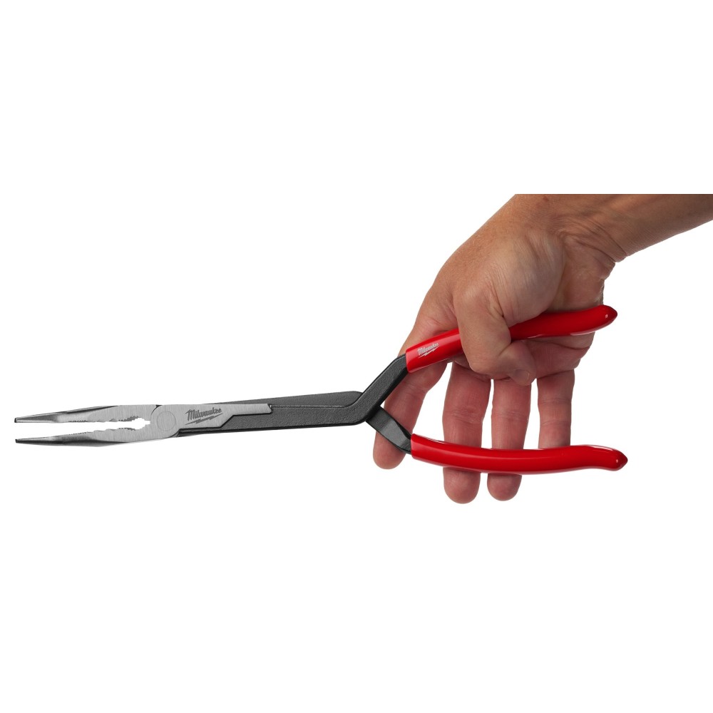 Длинногубцы Milwaukee удлиненные монтажные изогнутые 45° LONG REACH PLIER