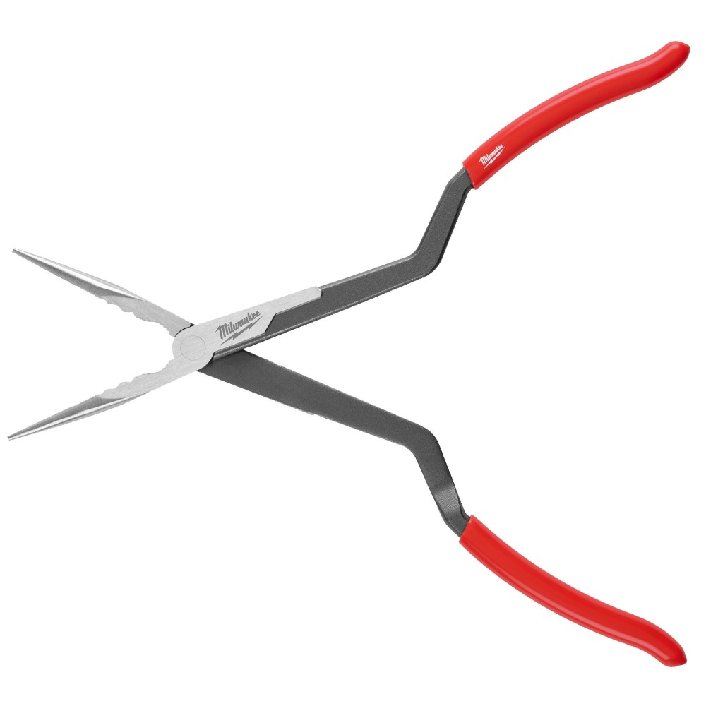 Длинногубцы Milwaukee удлиненные монтажные изогнутые 45° LONG REACH PLIER