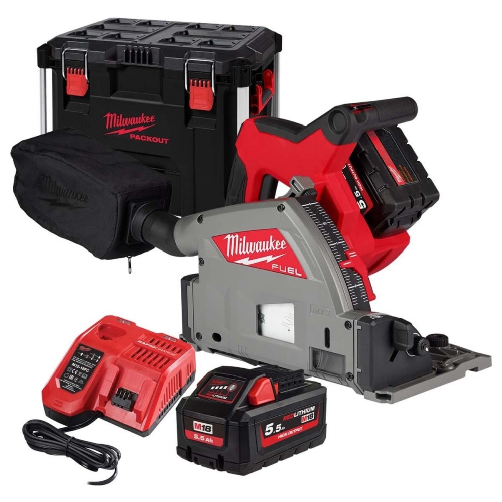 Аккумуляторная погружная циркулярная пила Milwaukee M18 FUEL FPS55-552P