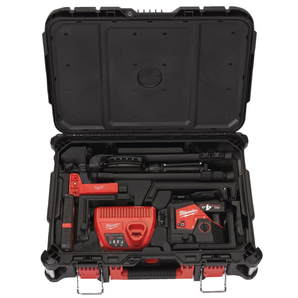 Аккумуляторный лазерный нивелир Milwaukee M12 3PLKIT-401P