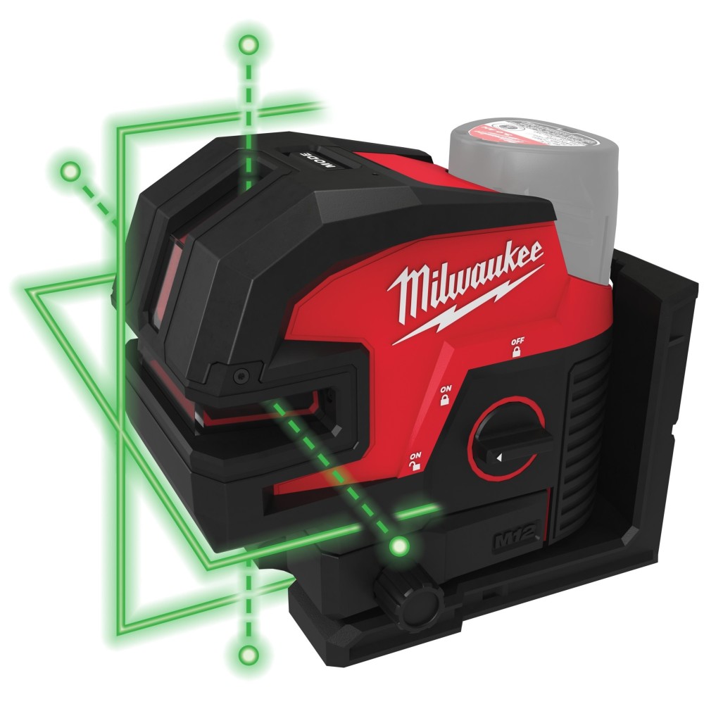 Аккумуляторный лазерный нивелир 4 точечный Milwaukee M12 CLL4P-0C