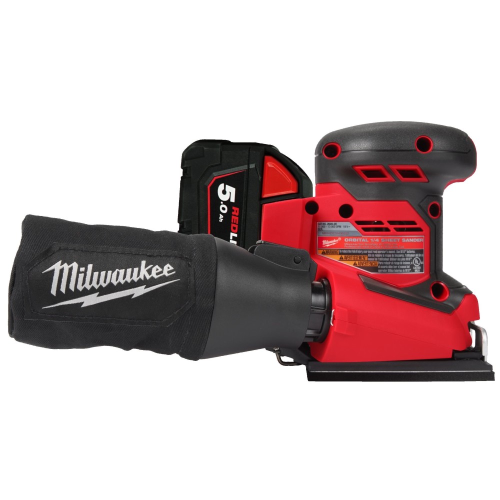 Аккумуляторная виброшлифовальная  машина Milwaukee M18 BQSS-502B