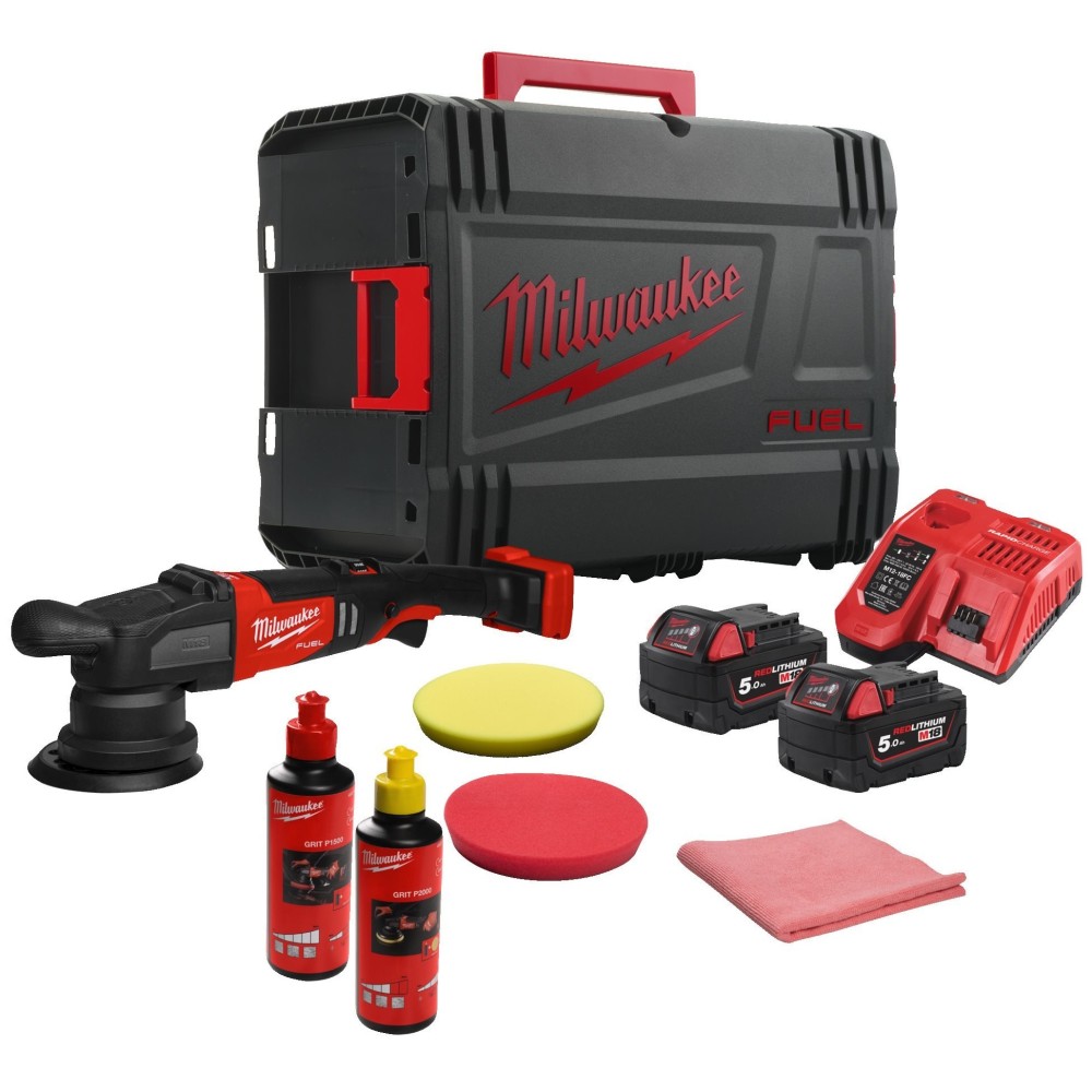 Аккумуляторная орбитальная шлифовальная машина Milwaukee M18 FUEL FROP21-502X KIT