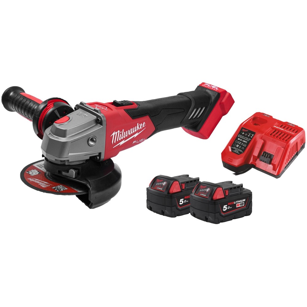 Аккумуляторная угловая шлифовальная машина Milwaukee M18 FUEL FSAG125XB100P-502P