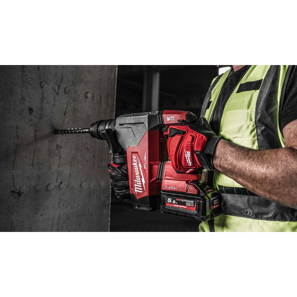 Аккумуляторный перфоратор с системой пылеудаления Milwaukee M18 FUEL ONEFHPXDEL-552C