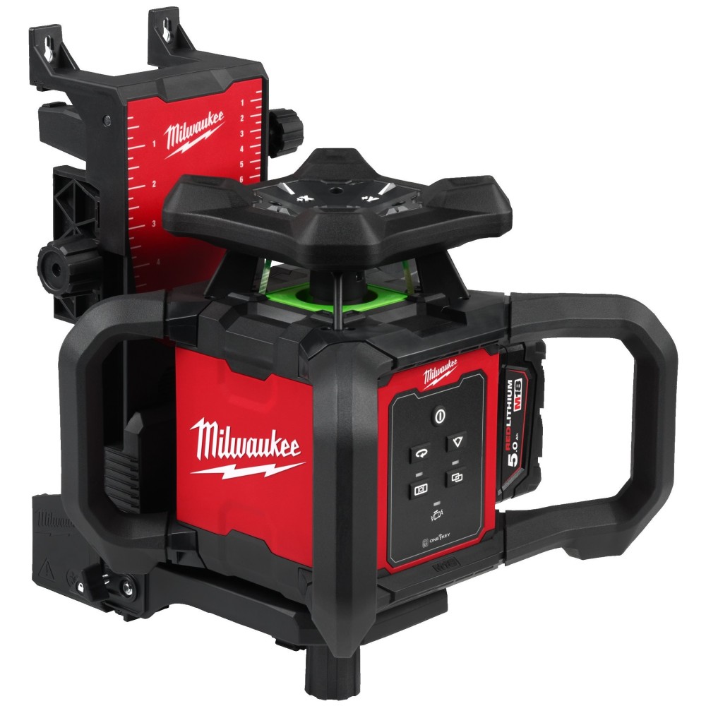 Аккумуляторный ротационный лазерный нивелир Milwaukee M18 RLOHVG300-501C