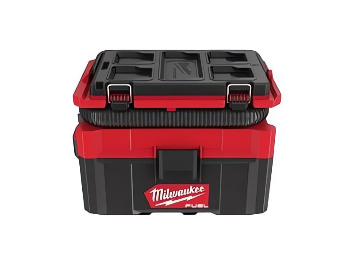 Пылесос M18 FUEL™ PACKOUT™ добавляет возможности уборки на стройплощадке в модульную систему хранения PACKOUT™
