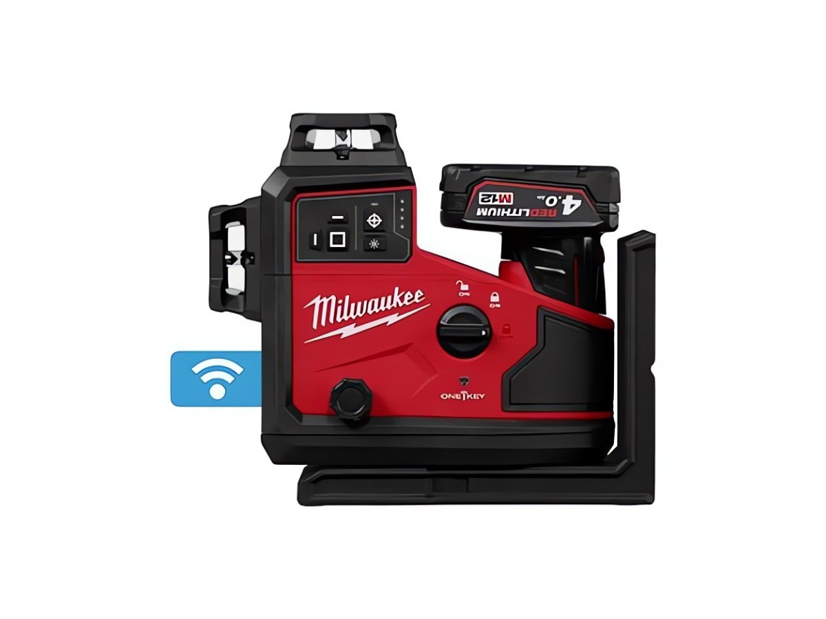 Зелёный лазер MILWAUKEE® M12™ с автоматическим выравниванием, 360° и 3 плоскостями
