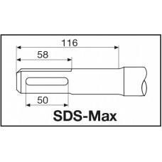 Бур Milwaukee SDS-Max с 4-мя режущими кромками 16 X 1320 мм