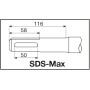 Бур Milwaukee SDS-Max с 4-мя режущими кромками 50 X 570 мм