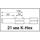 Долото широкое Milwaukee K-Hexagon 21 мм 50 X 50 мм
