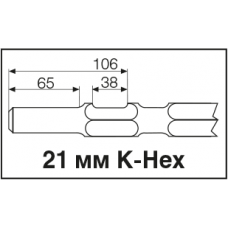 Долото широкое Milwaukee K-Hexagon 21 мм 75 X 75 мм