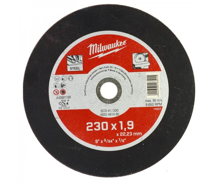 Отрезной диск Milwaukee по металлу SCS 41 / 230 X 1.9 X 22 мм