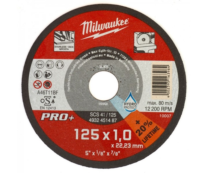 Отрезной диск Milwaukee по металлу SCS 41 / 125 X 1 X 22.2 мм