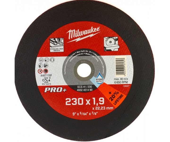 Отрезной диск Milwaukee по металлу SCS 41 / 230 X 1.9 X 22.2 мм