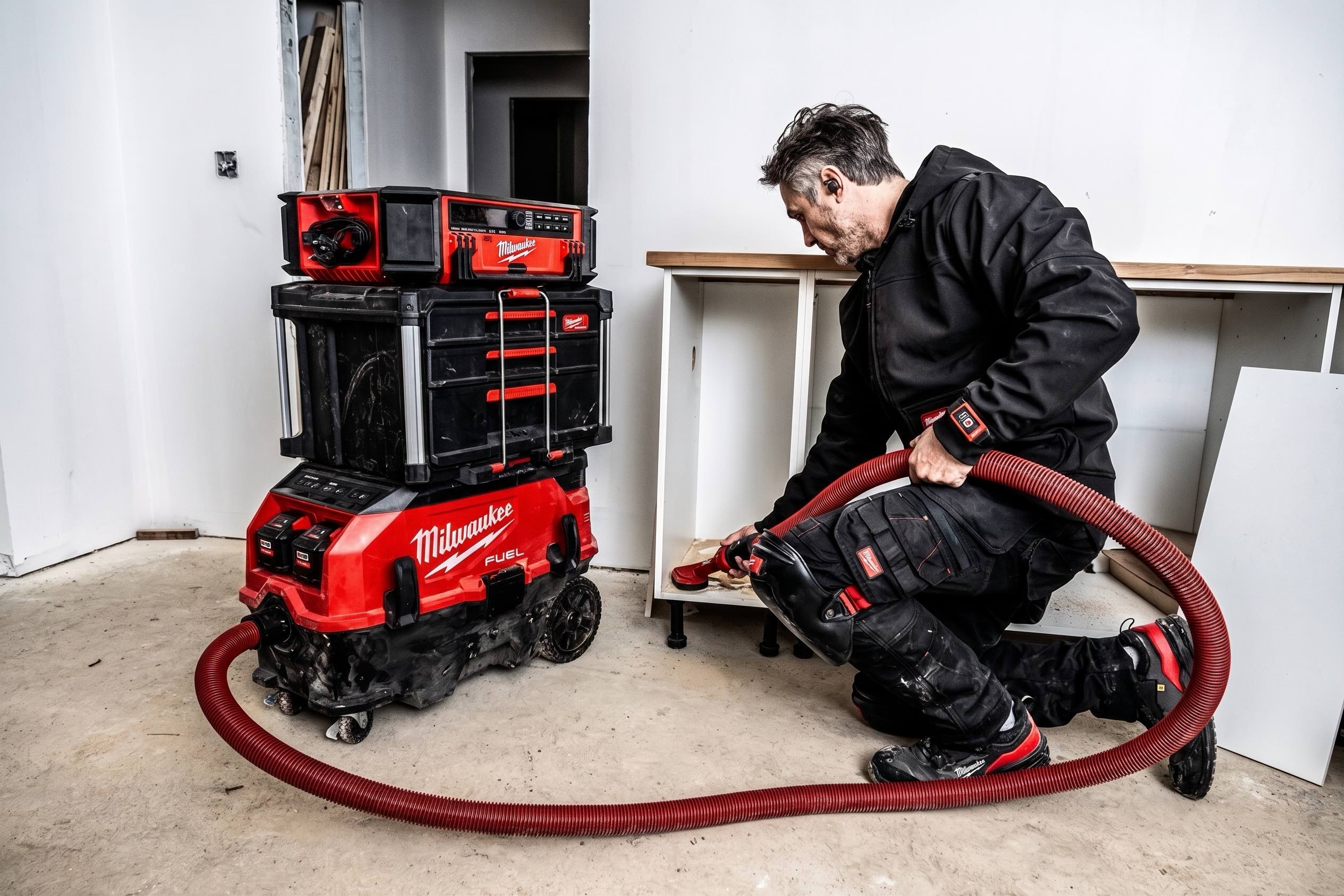 Пылеудалитель Milwaukee M18 FUEL M-Class на объекте