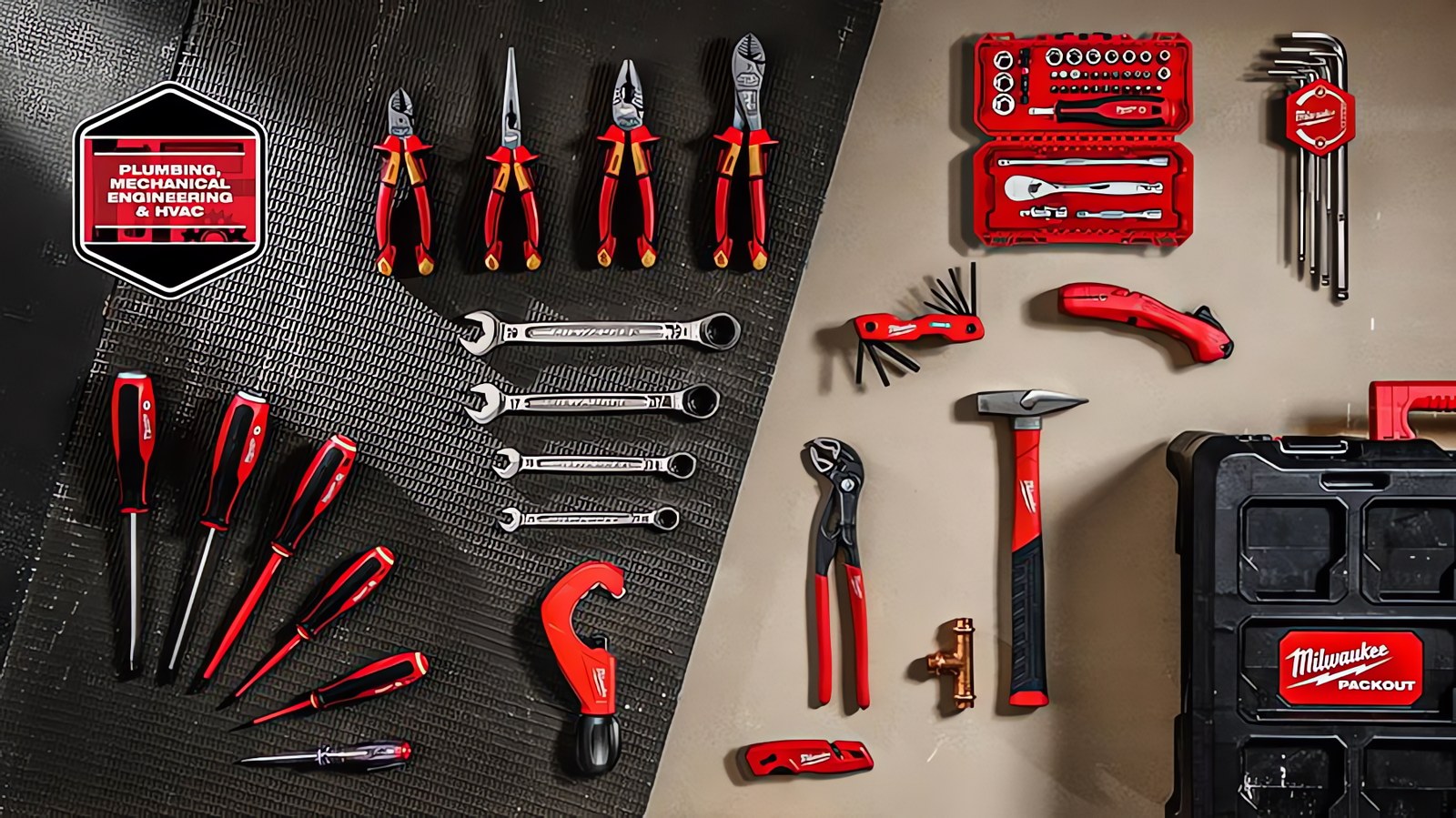 MILWAUKEE® представляет готовые и сборные наборы PACKOUT™ для электриков и сантехников — для максимального порядка и защиты инструмента.